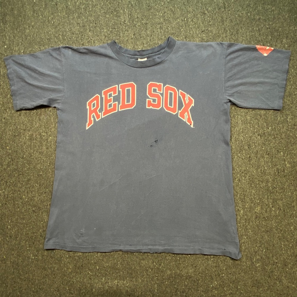 Salem Sportswear Vintage 90s Mens XL Distressed Red Sox MLB Shirt Single Stitch